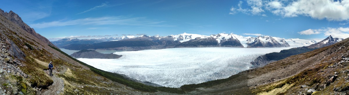 Looking West to Grey Glacier and the Patagonia Ice Sheet from John Gardner Pass