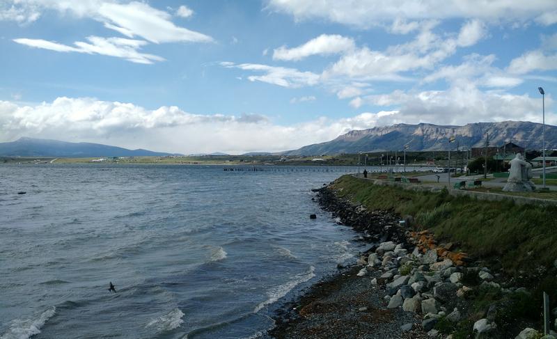 View from the waterfront in Puerto Natales