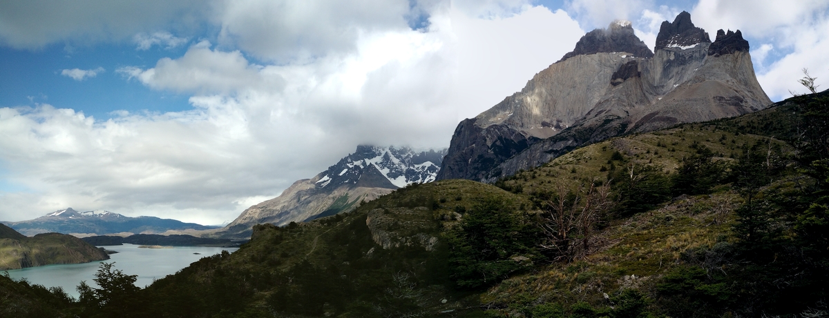 Cuernos del Paine rising above Nordenskjöld Lake